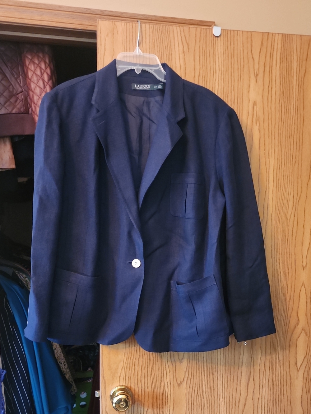 Lauren Ralph Lauren Navy Single-Button Women's Blazer